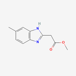 molecular formula C11H12N2O2 B13879782 methyl 2-(6-methyl-1H-benzimidazol-2-yl)acetate CAS No. 27099-23-6