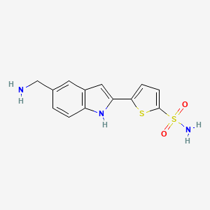 5-(5-(aminomethyl)-1H-indol-2-yl)thiophene-2-sulfonamide