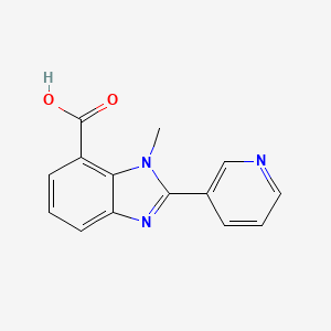 3-Methyl-2-pyridin-3-ylbenzimidazole-4-carboxylic acid