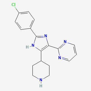 2-[2-(4-chlorophenyl)-5-piperidin-4-yl-1H-imidazol-4-yl]pyrimidine