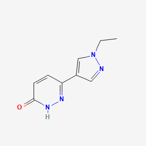 molecular formula C9H10N4O B13879858 6-(1-ethyl-1H-pyrazol-4-yl)pyridazin-3(2H)-one 