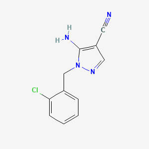 5-Amino-1-[(2-chlorophenyl)methyl]pyrazole-4-carbonitrile