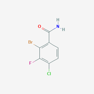 2-Bromo-4-chloro-3-fluorobenzamide