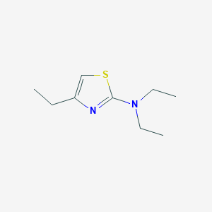 molecular formula C9H16N2S B13879910 N,N,4-triethyl-1,3-thiazol-2-amine 