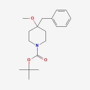 molecular formula C18H27NO3 B13879918 Tert-butyl 4-benzyl-4-methoxypiperidine-1-carboxylate 