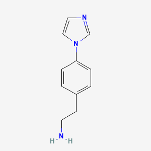 molecular formula C11H13N3 B13879945 2-(4-Imidazol-1-ylphenyl)ethanamine 