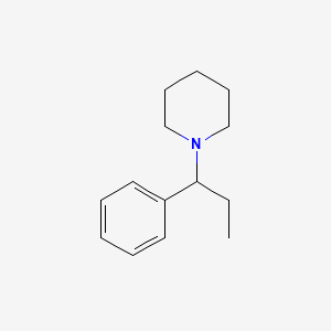 molecular formula C14H21N B13879955 1-(1-Phenylpropyl)piperidine 