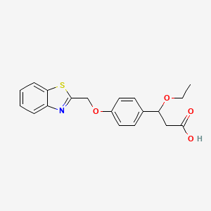 3-[4-(1,3-Benzothiazol-2-ylmethoxy)phenyl]-3-ethoxypropanoic acid