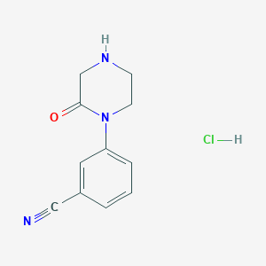 3-(2-Oxopiperazin-1-yl)benzonitrile;hydrochloride