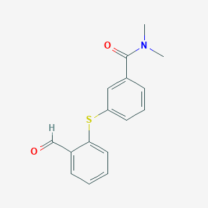 3-(2-formylphenyl)sulfanyl-N,N-dimethylbenzamide