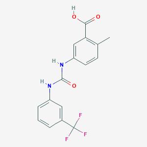 2-Methyl-5-[[3-(trifluoromethyl)phenyl]carbamoylamino]benzoic acid