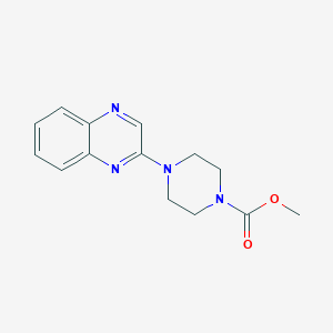 molecular formula C14H16N4O2 B13880023 Methyl 4-quinoxalin-2-ylpiperazine-1-carboxylate 