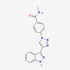 4-[4-(1H-indazol-3-yl)triazol-1-yl]-N-methylbenzamide