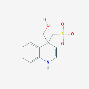 molecular formula C11H12NO4S- B13880043 [4-(hydroxymethyl)-1H-quinolin-4-yl]methanesulfonate 