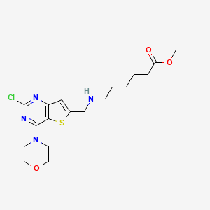 Ethyl 6-[(2-chloro-4-morpholin-4-ylthieno[3,2-d]pyrimidin-6-yl)methylamino]hexanoate