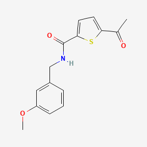 molecular formula C15H15NO3S B13880087 5-acetyl-N-(3-methoxybenzyl)-2-thiophenecarboxamide 