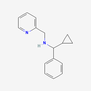 1-cyclopropyl-1-phenyl-N-(pyridin-2-ylmethyl)methanamine