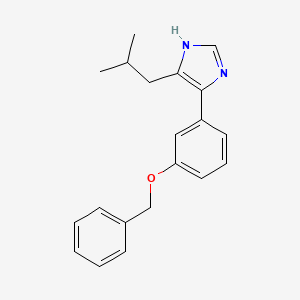 molecular formula C20H22N2O B13880140 5-(2-methylpropyl)-4-(3-phenylmethoxyphenyl)-1H-imidazole 