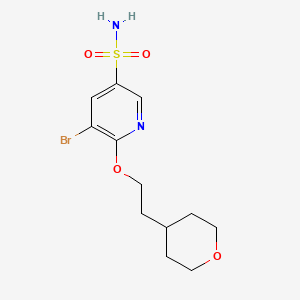 5-Bromo-6-[2-(oxan-4-yl)ethoxy]pyridine-3-sulfonamide