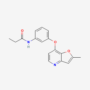 molecular formula C17H16N2O3 B13880160 N-[3-(2-methylfuro[3,2-b]pyridin-7-yl)oxyphenyl]propanamide 