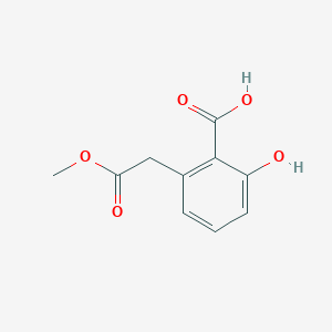 molecular formula C10H10O5 B13880166 2-Hydroxy-6-(2-methoxy-2-oxoethyl)benzoic acid 