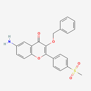 6-Amino-2-(4-methylsulfonylphenyl)-3-phenylmethoxychromen-4-one