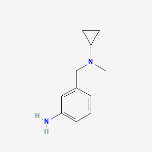 molecular formula C11H16N2 B1388017 3-{[Cyclopropyl(methyl)amino]methyl}aniline CAS No. 1095038-05-3