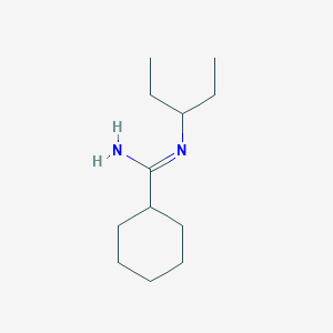 molecular formula C12H24N2 B13880177 N'-pentan-3-ylcyclohexanecarboximidamide 