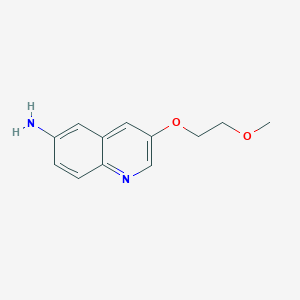 molecular formula C12H14N2O2 B13880179 3-(2-Methoxyethoxy)quinolin-6-amine 