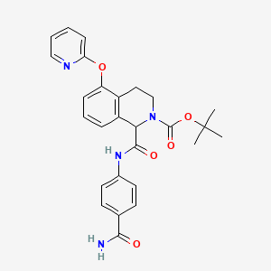 tert-butyl 1-[(4-carbamoylphenyl)carbamoyl]-5-pyridin-2-yloxy-3,4-dihydro-1H-isoquinoline-2-carboxylate