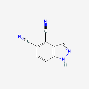 molecular formula C9H4N4 B13880203 1H-Indazole-4,5-dicarbonitrile CAS No. 1018975-33-1