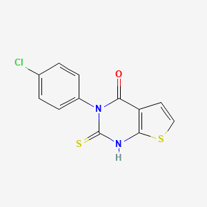 molecular formula C12H7ClN2OS2 B13880207 3-(4-chlorophenyl)-2-sulfanylidene-1H-thieno[2,3-d]pyrimidin-4-one 