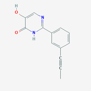 molecular formula C13H10N2O2 B13880219 5-hydroxy-2-(3-prop-1-ynylphenyl)-1H-pyrimidin-6-one 