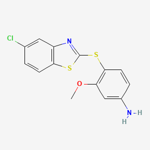 4-[(5-Chloro-1,3-benzothiazol-2-yl)sulfanyl]-3-methoxyaniline