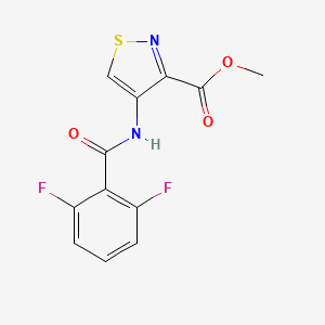 molecular formula C12H8F2N2O3S B13880259 4-(2,6-Difluoro-benzoylamino)-isothiazole-3-carboxylic acid methyl ester 