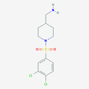 [1-(3,4-Dichlorophenyl)sulfonylpiperidin-4-yl]methanamine