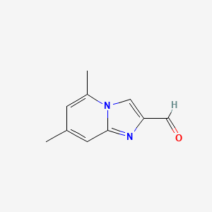 molecular formula C10H10N2O B13880286 5,7-Dimethylimidazo[1,2-a]pyridine-2-carbaldehyde CAS No. 881841-38-9