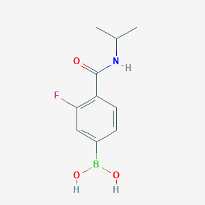 molecular formula C10H13BFNO3 B1388031 (3-フルオロ-4-(イソプロピルカルバモイル)フェニル)ボロン酸 CAS No. 874289-16-4