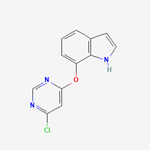 1h-Indole,7-[(6-chloro-4-pyrimidinyl)oxy]-