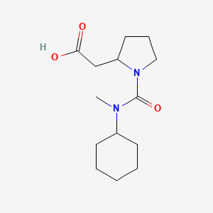 2-(1-(Cyclohexyl(methyl)carbamoyl)pyrrolidin-2-yl)acetic acid