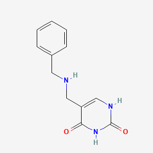 molecular formula C12H13N3O2 B13880345 5-[(benzylamino)methyl]-1H-pyrimidine-2,4-dione 