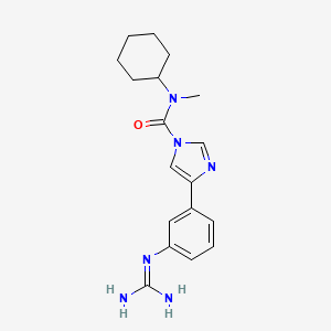 molecular formula C18H24N6O B13880359 N-cyclohexyl-4-[3-(diaminomethylideneamino)phenyl]-N-methylimidazole-1-carboxamide 