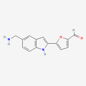 5-(5-(aminomethyl)-1H-indol-2-yl)furan-2-carbaldehyde