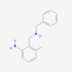 molecular formula C15H18N2 B13880371 2-[(Benzylamino)methyl]-3-methylaniline 