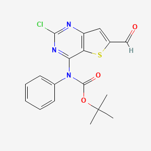 tert-butyl N-(2-chloro-6-formylthieno[3,2-d]pyrimidin-4-yl)-N-phenylcarbamate