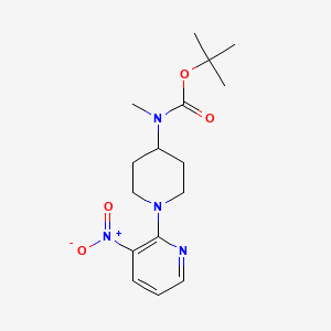 molecular formula C16H24N4O4 B13880444 Tert-butyl methyl(1-(3-nitropyridin-2-yl)piperidin-4-yl)carbamate 