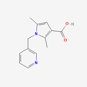 molecular formula C13H14N2O2 B13880459 2,5-Dimethyl-1-(pyridin-3-ylmethyl)pyrrole-3-carboxylic acid 