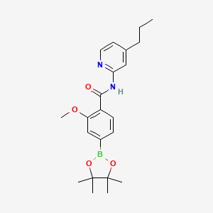 2-methoxy-N-(4-propylpyridin-2-yl)-4-(4,4,5,5-tetramethyl-1,3,2-dioxaborolan-2-yl)benzamide