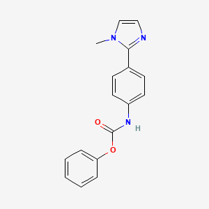 molecular formula C17H15N3O2 B13880466 phenyl N-[4-(1-methylimidazol-2-yl)phenyl]carbamate 