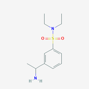 molecular formula C12H20N2O2S B13880472 3-(1-aminoethyl)-N,N-diethylbenzenesulfonamide 